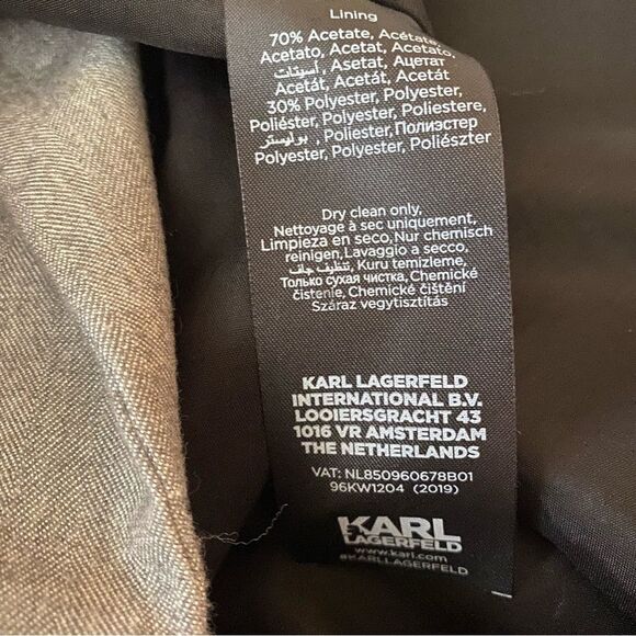 Karl Lagerfeld Hook & Eye Tape Skirt Grey - Picture 7 of 7